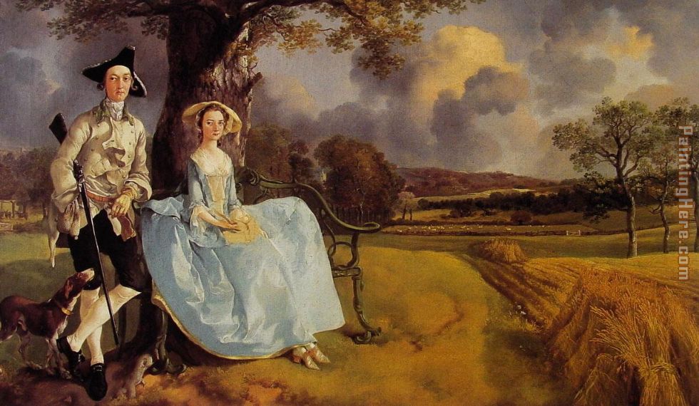 Mr and Mrs Andrews painting - Thomas Gainsborough Mr and Mrs Andrews art painting